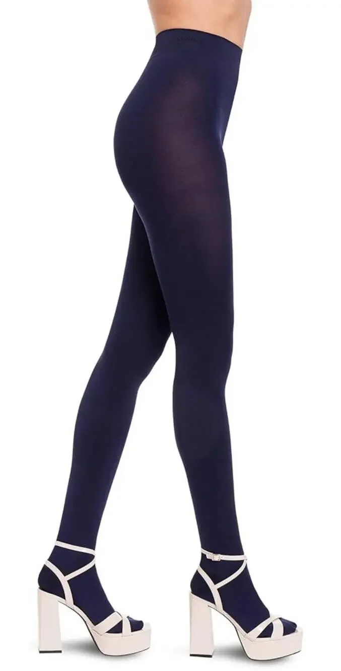 Kate Spade New York Tights Opaque Navy Blue Women’s Size M/L Nylon Pantyhose New